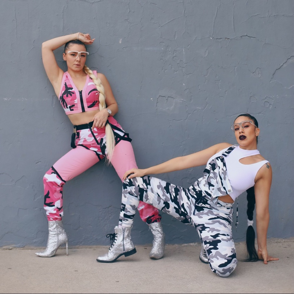 Pink Army two-peace outfits / jumpsuit Blue Army